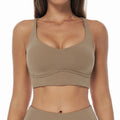 brushed tight back yoga bra cross thin strap sports vest running fitness quick-drying intimates7025