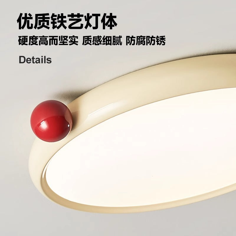 Cream wind bedroom light French red bean master bedroom light Zhongshan lighting modern simple restaurant children's room ceiling light