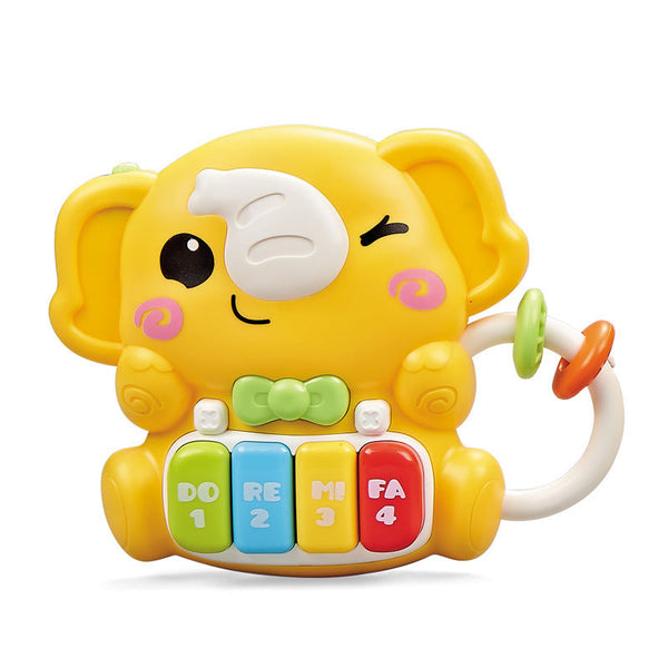 Cross-border  export children's sound and light electronic organ baby cartoon animal elephant music toy men's and women's gifts