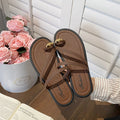 2024 new women's thong sandals - summer outdoor wear, fairy style, new flat anti-slip design, perfect with skirts, soft sole, single strap
