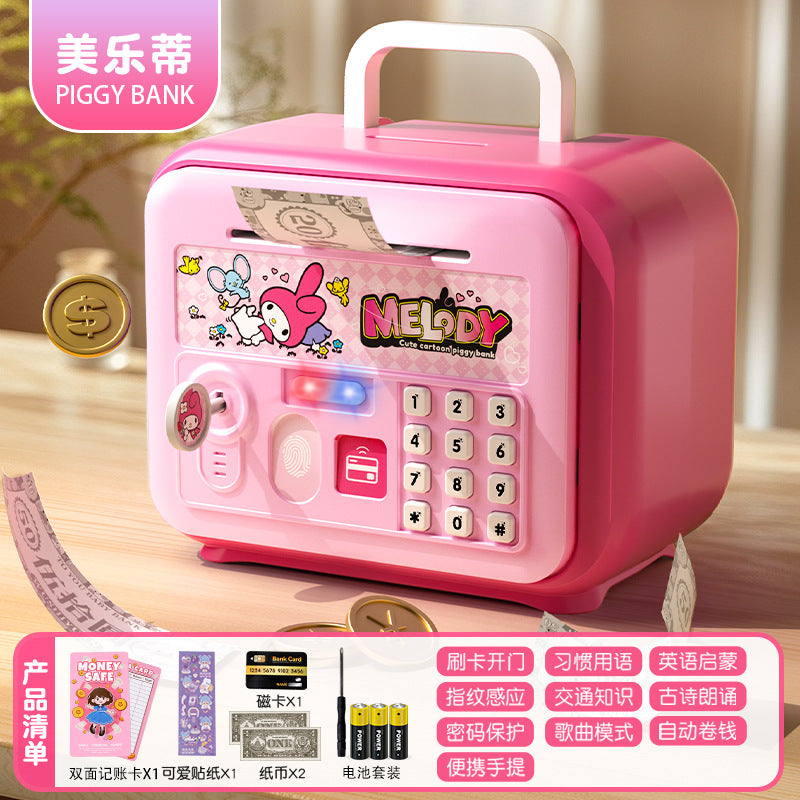 Nezha kids boys and girls piggy bank safe cabinet key password box savings coin storage storage