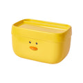 Little yellow duck tissue box wall-mounted punch-free bathroom toilet paper holder cartoon cute waterproof storage box organizer shelf