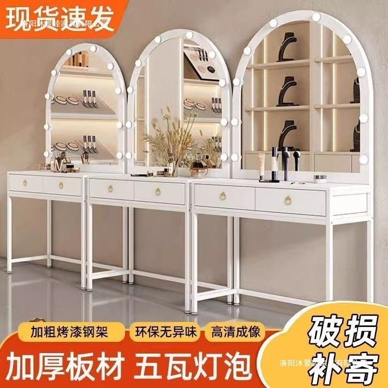 Bedroom vanity table wedding dress shop beauty salon makeup table makeup artist 6-light vanity dressing table