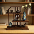 Retro chinoiserie bogu rack small duobao pavilion desktop teapot tea set storage rack tea cup rack multi-layer storage rack