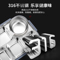 Food-grade extra large lunch box for work, microwaveable 316 stainless steel lunch box, student thermal insulation sealed box