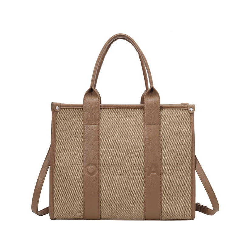 Women's foreign trade handbag 2025 hot style minimalist tote bag letter shoulder bag retro versatile crossbody bag wholesale
