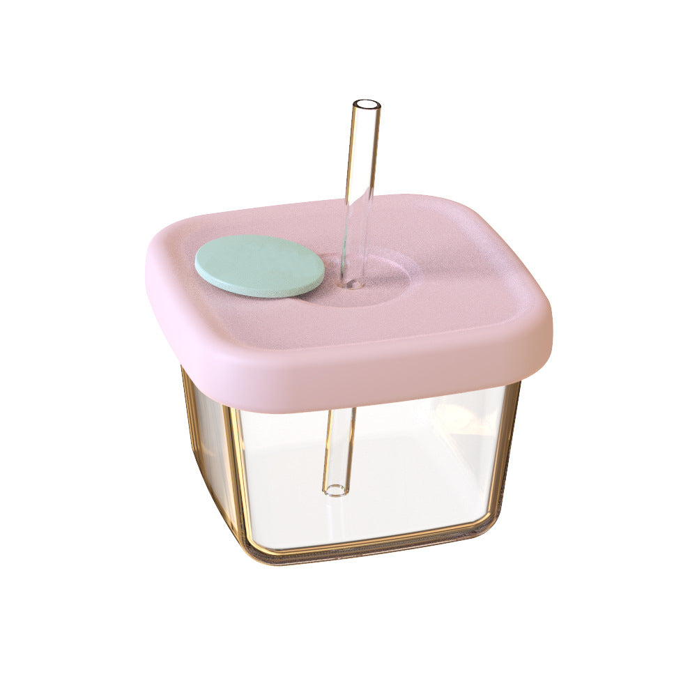 Kids glass food supplement box silicone fresh cover portable tableware box baby food supplement box can be steamed and cooked wholesale storage box