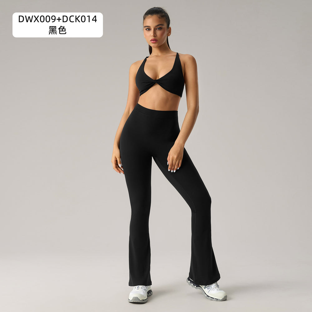 fashion tight butt lifting fitness yoga pants zipper long sleevesjacket push-up sports bra yoga suit