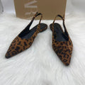 Za2025winternew arrivalclassyflats leopard print pointed toe elegant toe flats fashioneasiest for matchflats high quality