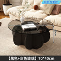Glass coffee table accessible luxury modern living room for home small apartment casual round popular table normcore pumpkin coffee table