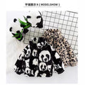 Boys' thickened outerwear autumn winter  new girls' faux fur kids' rabbit fleece winter clothes baby fluffy sweater trendy