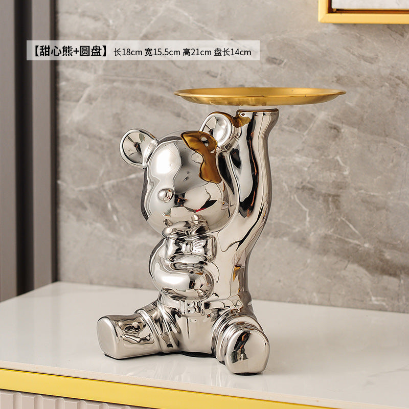 Entryway console table key holder tray - violent bear design, luxury & high-end home decor accent