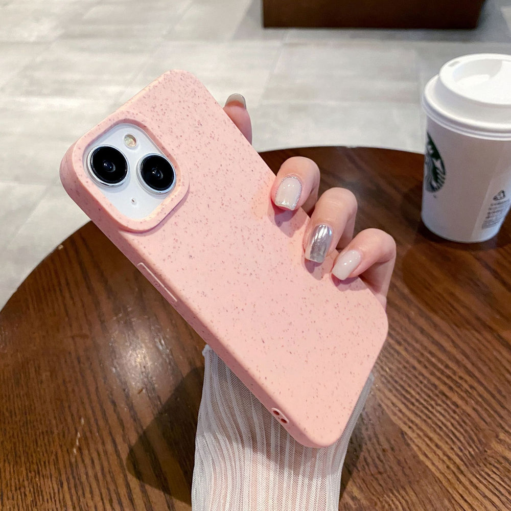 Wheat husk suitable for apple 16pro pure color mobile phone case iphone11/13 high-end ins anti-fall tpu protective cover