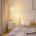 new floor lamp - bedroom bedside table integrated, minimalist modern cream style, living room storage sofa table lamp