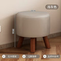 【waterproof, stain-resistant, and anti-pilling tech fabric round stool】versatile grey 28*28*29 cm