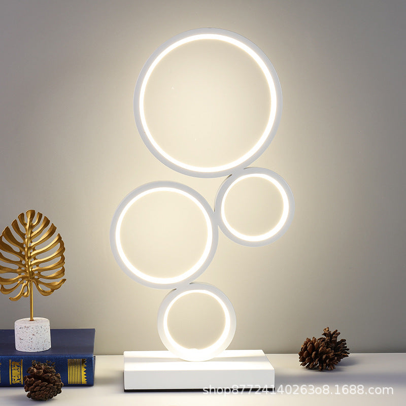 Nordic light luxury ins minimalist modern table lamp bedroom bedside lamp unique artistic ambiance touch remote usb smart