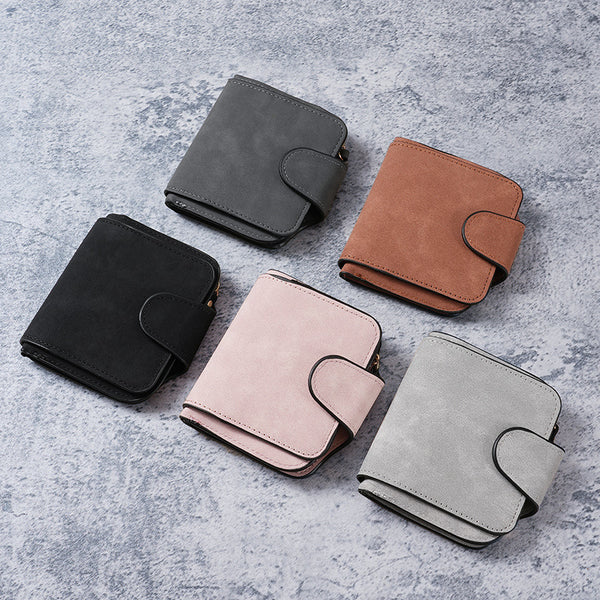 Foreign trade new Korean version fashionable women's wallet short multi-card retro simple change clip women's bag  spot