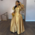 European and american cross-border women's fashion:  summer new arrival - elegant puff sleeve square neck high waist a-line maxi dress with flared hem