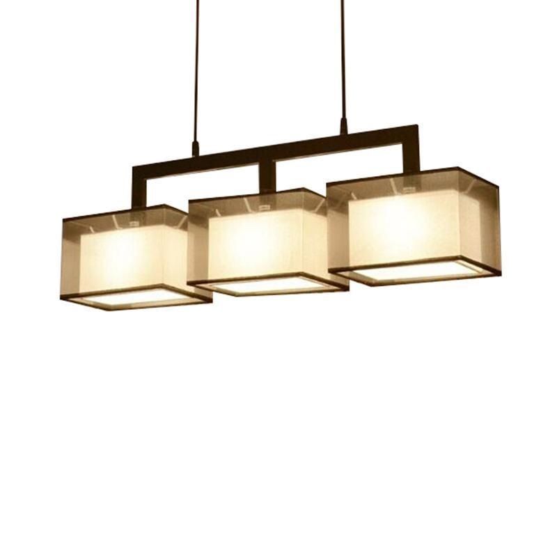 Restaurant chandelier three-head dining table lamp creative stylish tea room lamp modern casualchinoiserie zen bar lamp