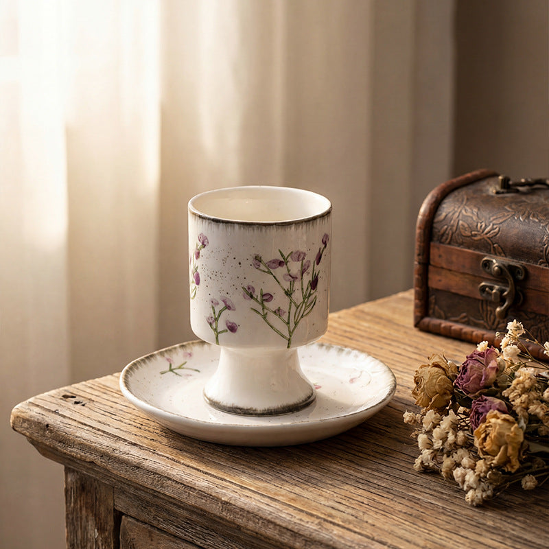 High-end ceramic water cups and coffee cups for banquets, unique and stylish, new chinese style, niche ceramic cups and saucers, perfect as wedding favors