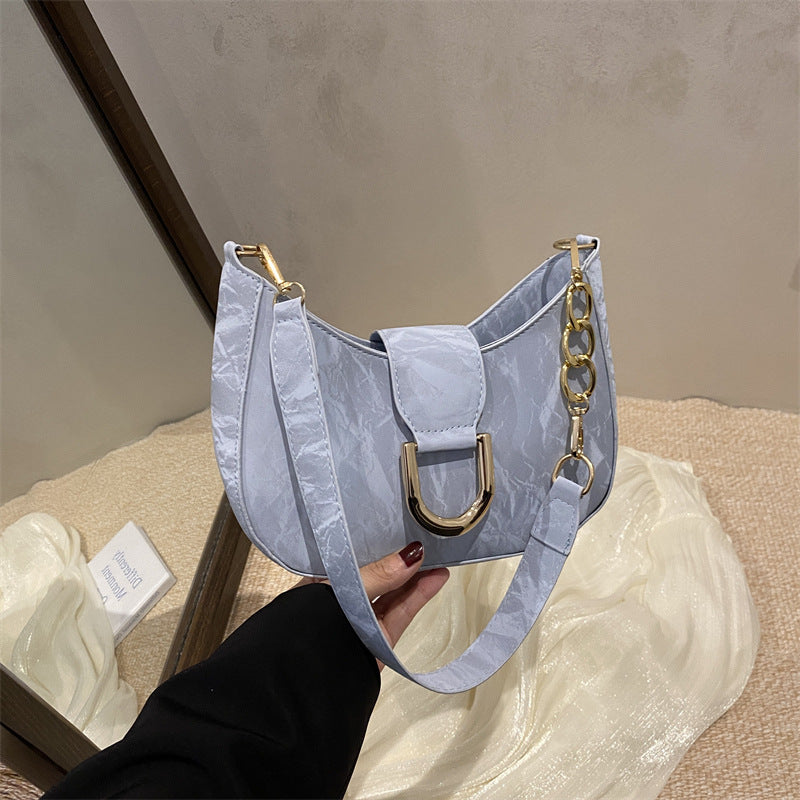 Retro women's shoulder bag women's 2025 spring new niche design versatile ins underarm bag temperament women's bag