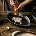 Large-capacity fish plate ceramic plate steamed fish plate creative for home fish plate special pepper fish head soup plate vegetable plate