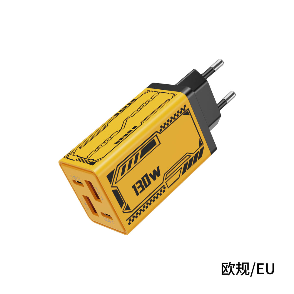 130w multi-port charger 2usb+2pd mecha plug suitable for apple huawei us standard european standard charger