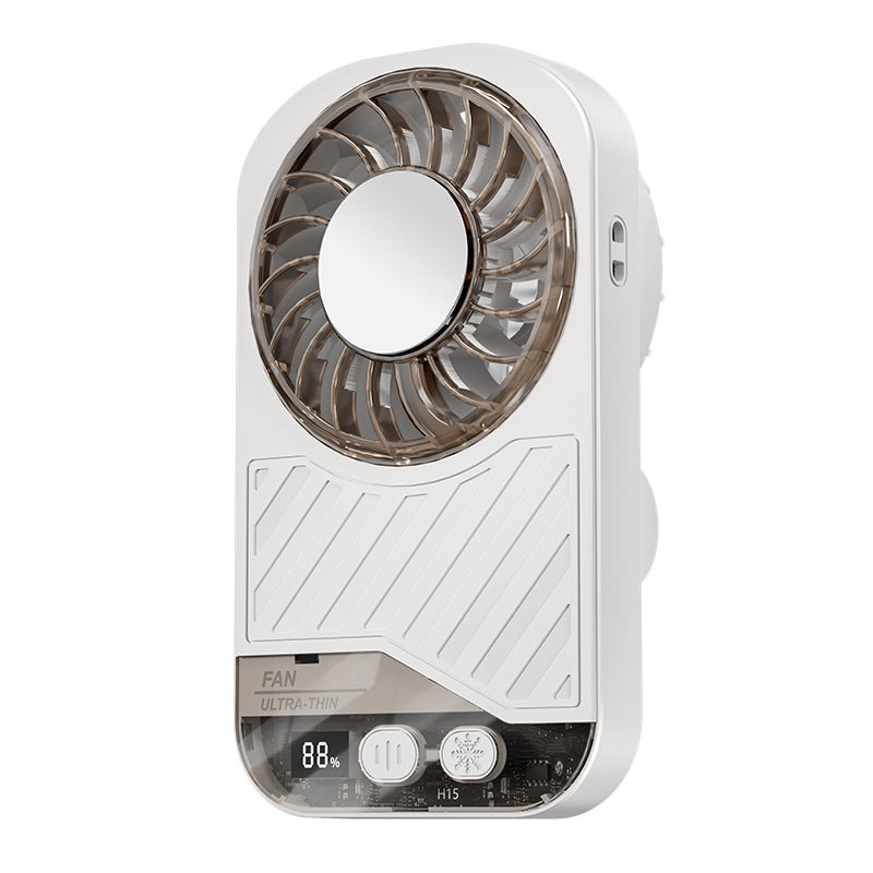 hot-selling semiconductor desktop cooling fan, 100-speed stepless speed adjustment, digital display handheld silent fan wholesale