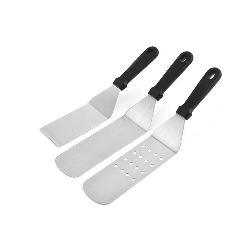 Cross-border stainless steel barbecue set, outdoor barbecue tools BBQ grill, cooking spatula, iron plate grill spatula, grill fork with fcm