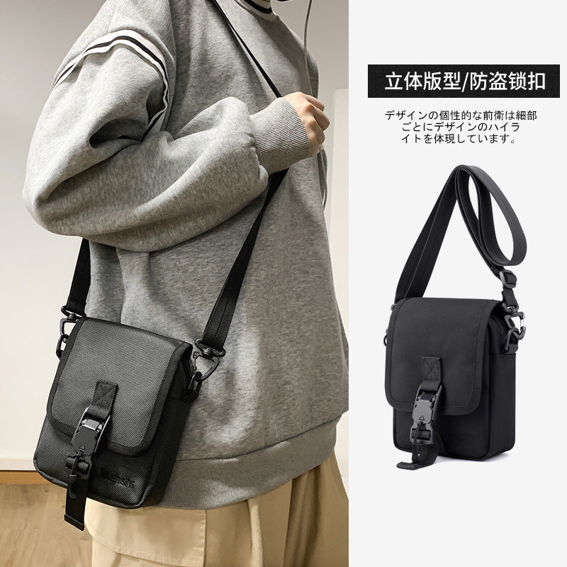 New men's shoulder bag fashionable casual men's bag anti-splashing Oxford cloth messenger bag trendy simple small bag delivery