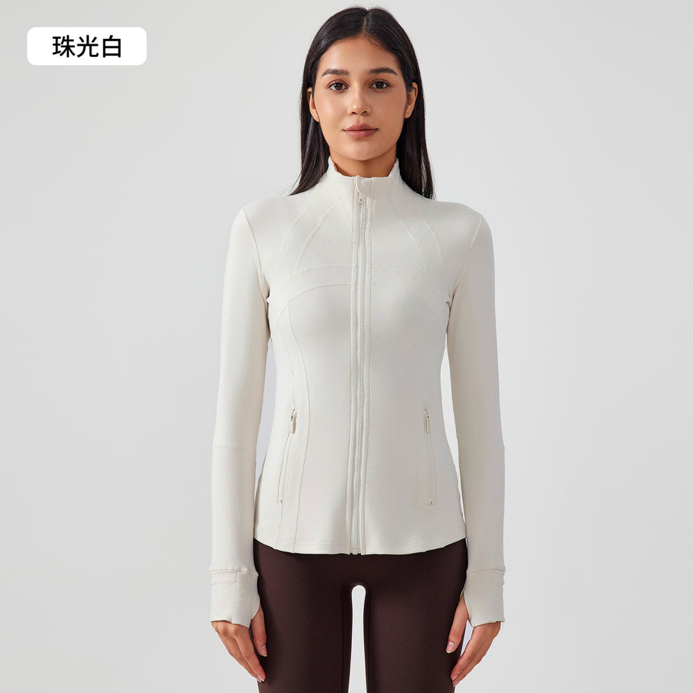 Fall and winternew arrival yoga sports outwear women's elastic running fitness yoga wear long sleevestopsjacketz18031