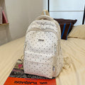 2025 new spring outing: stylish & chic solid color/floral casual student backpack - fresh & feminine everyday bag