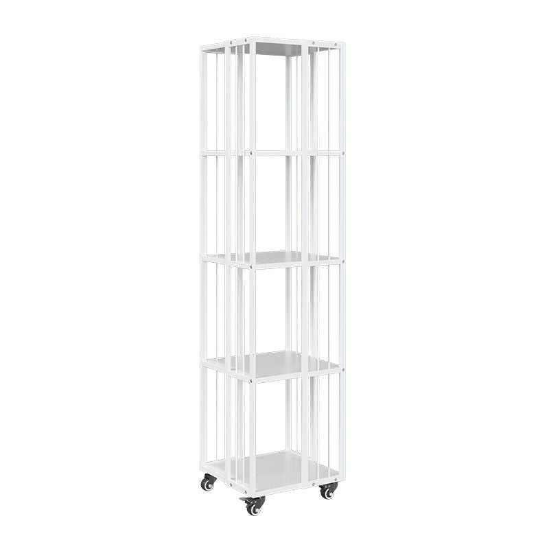 Rotating storage rack 360° home bookcase floor-standing easy storage living room children's multi-layer bookshelf mobile