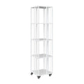 Rotating storage rack 360° home bookcase floor-standing easy storage living room children's multi-layer bookshelf mobile