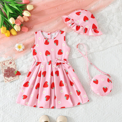 cross-border exclusive: girls' summer outfit - dreamy purple floral sleeveless tulle dress, playful and sweet style