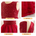 fashion style girl dress red classylong flower girl wedding dress evening dress mesh tutu skirt personalized model