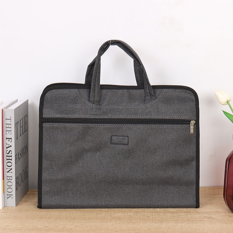 Oxford cloth handheld document bag a4 briefcase pilot handheld briefcase thickened waterproof conference bag information bag