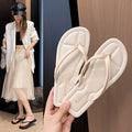 Women's flat flip-flops - new summer collection: stylish, versatile, and perfect for casual wear, beach vacations, and sunbathing