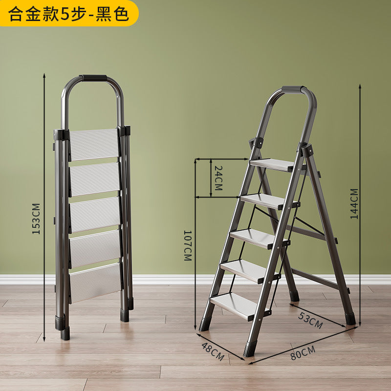 Ladder for homemultifunctional herringbone ladder foldable ladder stair stool small indoor extra thick flower stand thickened carbon steel