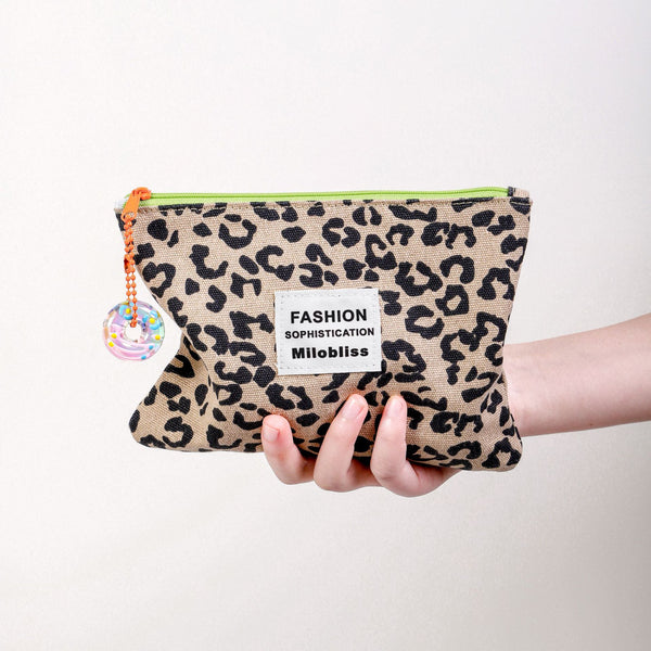 Cross-border leopard print multi-functional storage bag, premium sense earphones, change bag, clutch bag, portable, put it in the bag, cosmetic bag.