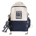 Backpack with flap closure and drawstring, american retro style, school bag for middle and high school students, casual travel, couple's backpack, lightweight college student book bag