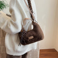 hot-selling korean stylestuffed bag for women 2025fall and winterniche style super popular shoulder bageasiest for match atmosphere handbag