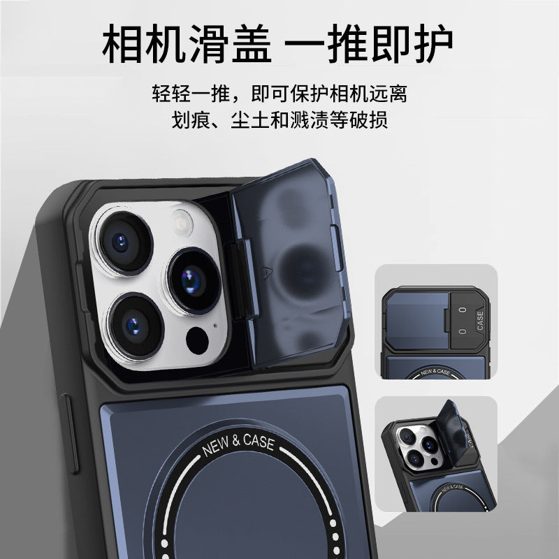 mecha bracket magnetic suction suitable for iphone17promax mobile phone case apple 16 lens bracket cover all-inclusive