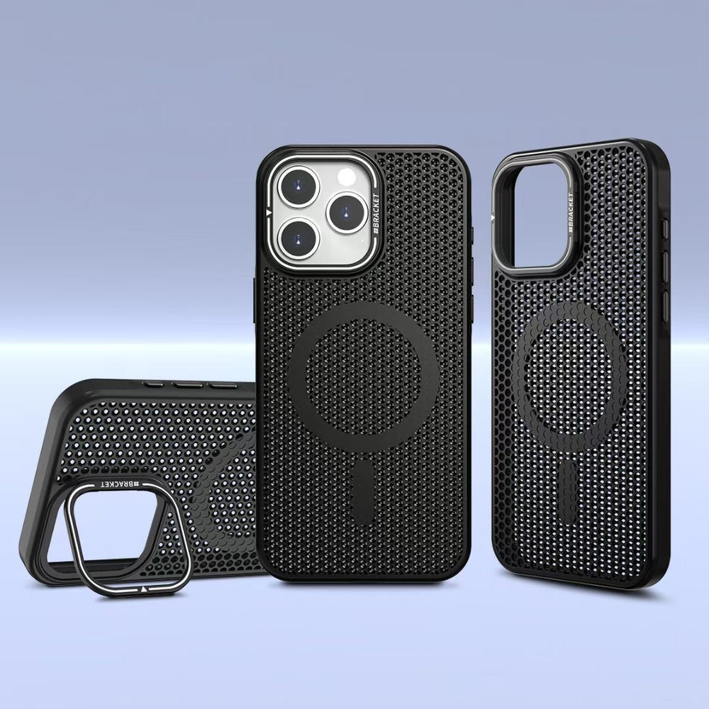 Premium mesh lens protection iphone 15/17 pro max case - breathable & heat dissipating for apple 14