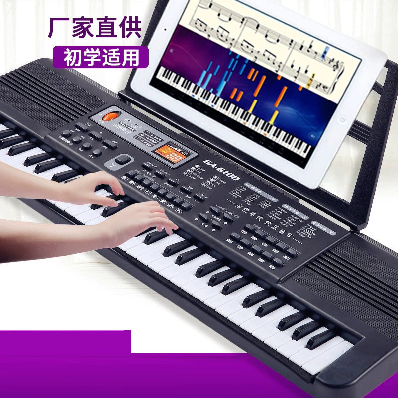 e-commerce 61-key electronic keyboard early education toy with stand, hot-selling item, supports dropshipping, children's musical instrument piano