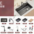 kitchen sink large single slot sus304 stainless steel nano handmade vegetable basin dishwashing sink countertop basin for home