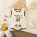 Baby summer newborn unisex wide shoulder romper - sleeveless bodysuit for full month & 100-day celebration (lightweight)