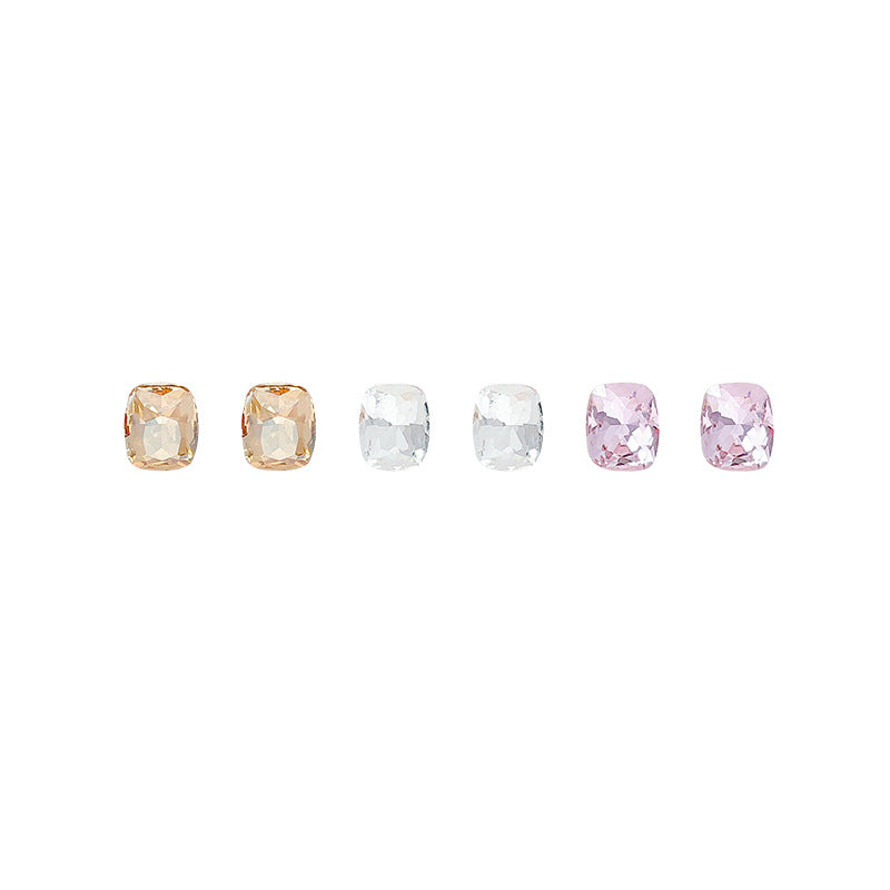 Pink diamond ear bone nails, super sparkling zircon cochlear nails, ear piercing, sleeping without taking off, simple and compact earrings, high-end sense of earrings