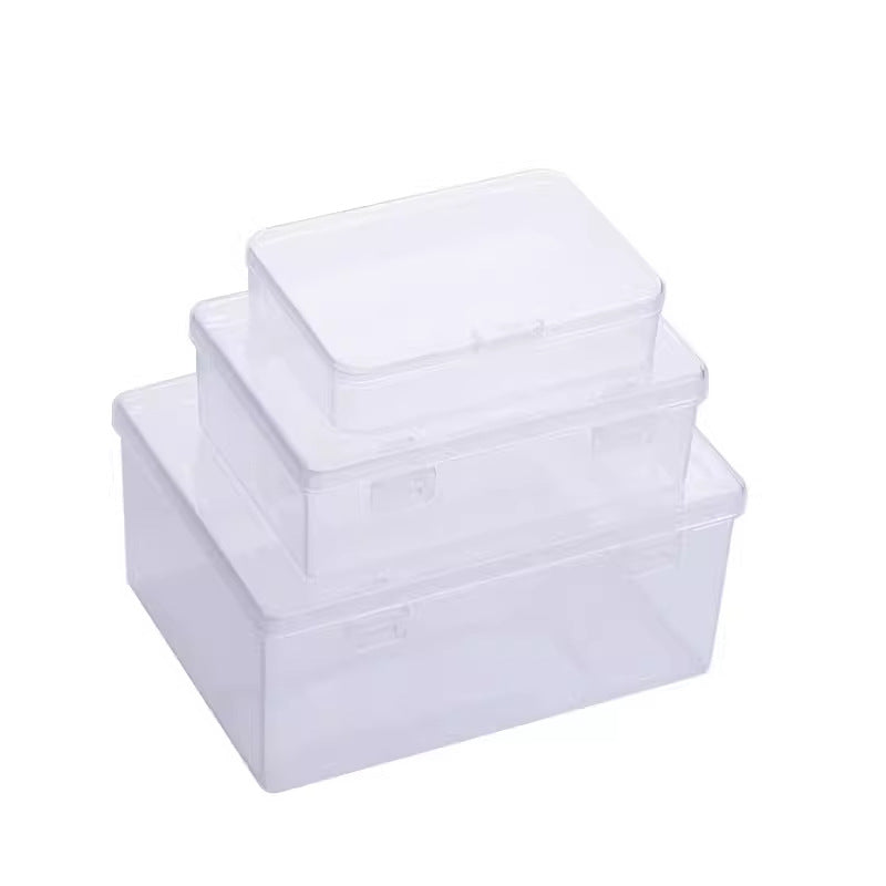 Transparent parts box electronic components clear thickened plastic storage small screws accessories durable tool organizer