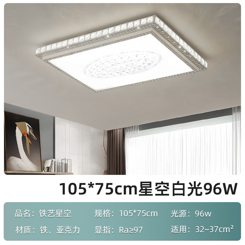 Living room light simple modern round atmosphere led ceiling light crystal bedroom light dining room lighting household lighting